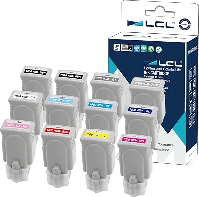 LCL 12PK PFI-1000 Ink Cartridge MBK PBK C M Y R GY B PGY PC PM CO for Canon