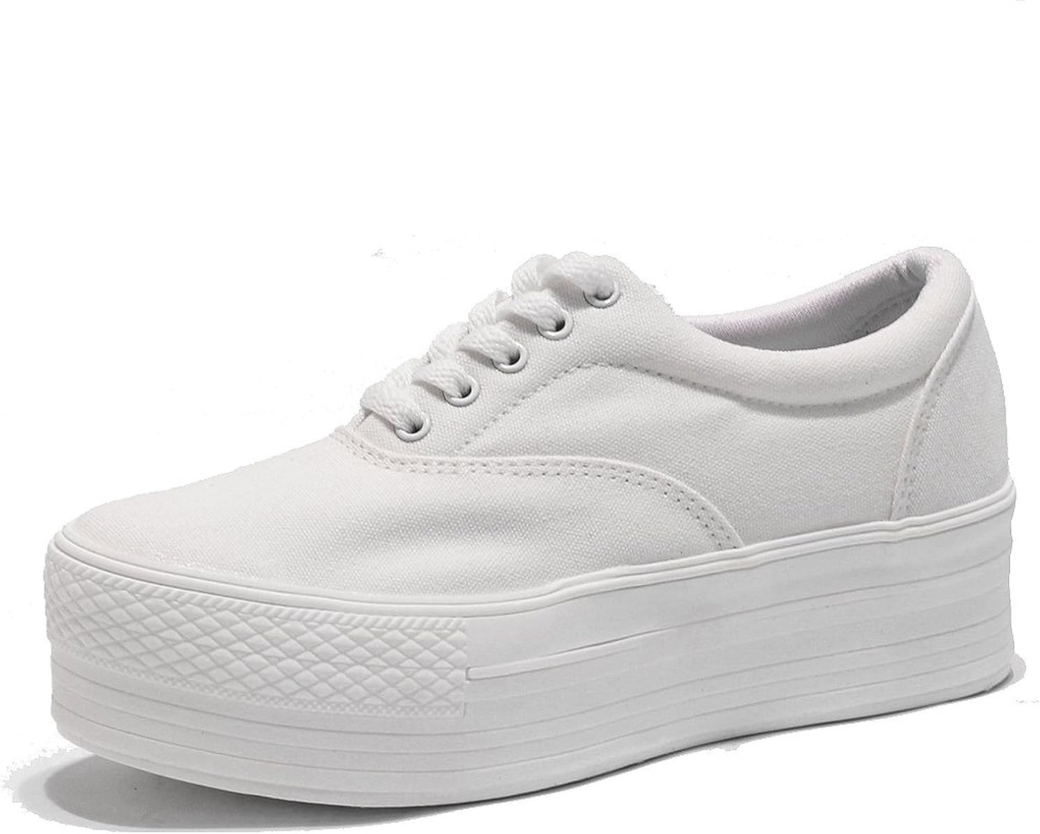white platform canvas shoes
