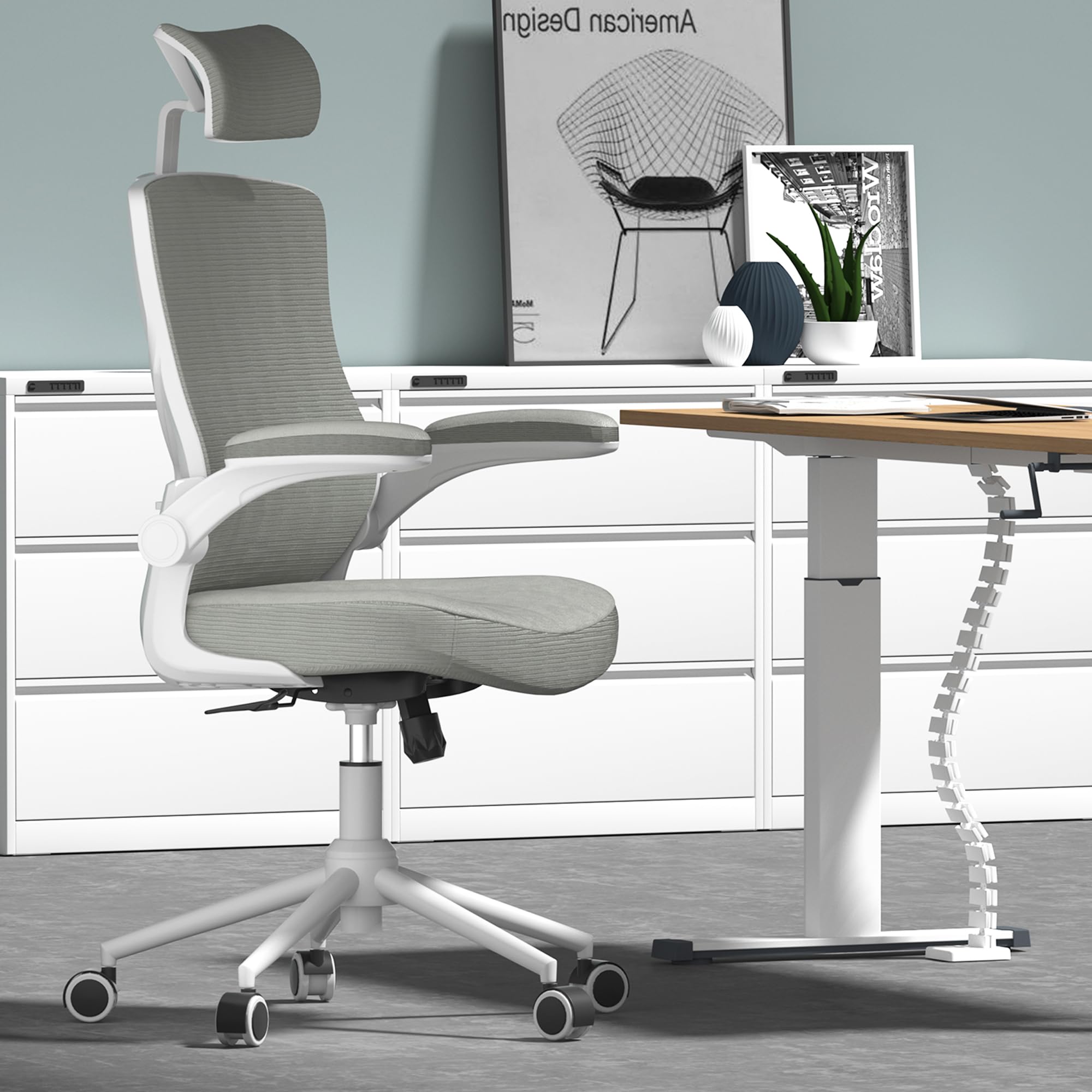 Home Office Chair, Ergonomic Comfy Desk Chair, High Back Computer Chair ...
