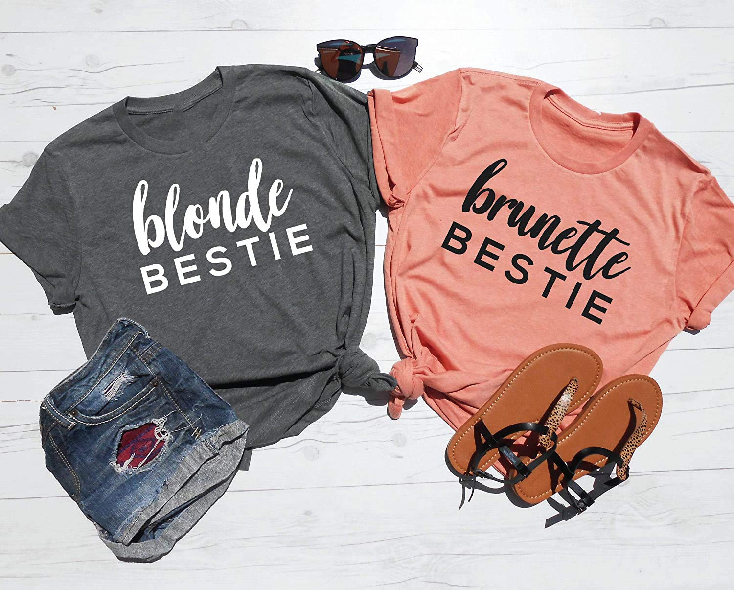 Amazon.com: Blonde Bestie, Brunette Bestie, Best Friend Shirts