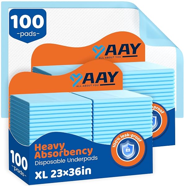 100 COUNT DISPOSABLE BEDS PADS 23″X36″,PREMIUM ADULTS INCONTINENCE CHUCKS UNDERPADS,SUPER ABSORBENT WATERPROOF PEE PADS,EXTRA LARGE PUPPY TRAINING PAD,BABY CHANGING PAD