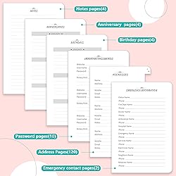 JUBTIC Address book with Alphabetical