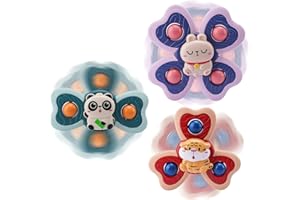 LZZAPJ Suction Cup Spinning Top Toy, Toddler Travel Baby Toys 12-18 Months, Sensory Toys for Toddlers 1-3, Birthday Gifts for 1 Year Old and 2 Year Old Boys and Girls