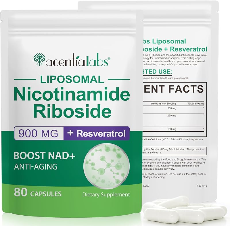 IWKDIJ NAD+ Supplement Nicotinamide Riboside 80 Capsules 900mg