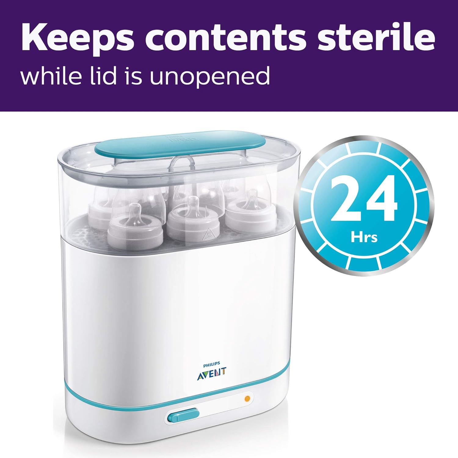 Philips Avent 3-in-1 Electric Steam Sterilizer for Baby Bottles, Pacifiers, Cups and More : Baby Bottle Sterilizers : Baby