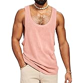 Runcati Mens Workout Tank Tops Sleeveless Shirt Muscle Gym Bodybuilding Fitness Training Loose Fit T Shirts