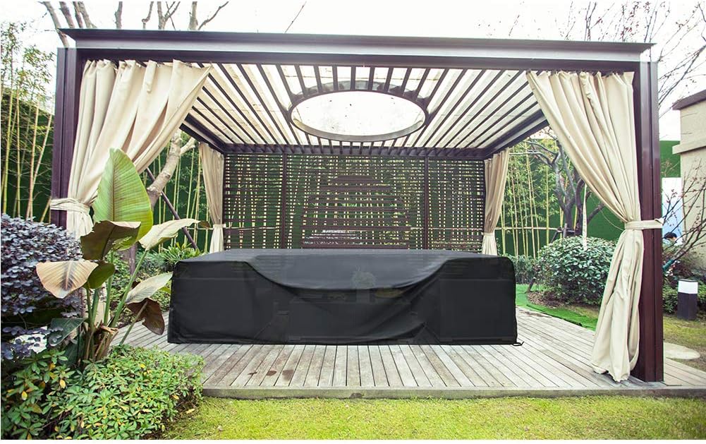 SIRUITON 242x162x100cm Garden Furniture Cover, Patio Garden Table Cover with Air Vent Waterproof, Windproof, Anti-UV - Image 4