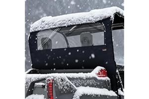 StarknightMT Pioneer 700 Soft Rear Window, Back Dust Panel with Zipper Compatible with 2014-2025 Pioneer 700/700-4 Durable Ra