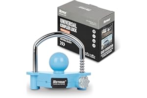 RETRUE Universal Coupler Lock Trailer Locks Ball Hitch Trailer Hitch Lock Adjustable Security Heavy-Duty Steel fits 1-7/8 Inc