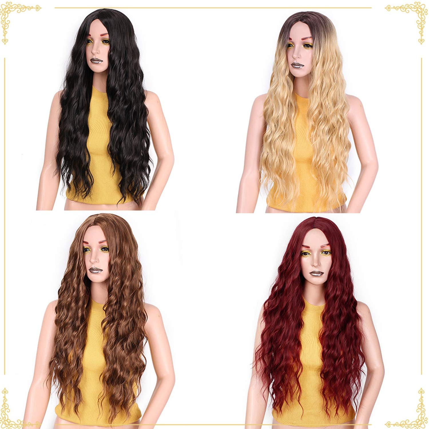 Amazon Com 30 Synthetic Red Black Dark Brown And Ombre Blonde