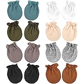 BQUBO Newborn Infant Toddler Mittens No Scratch Cotton Elastic Wrist Gloves Hypoallergenic for 0-6 Months Baby Boys Girls