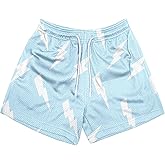 DIOTSR Mens Graphic Shorts Summer Casual Flat Front Shorts Cool Streetwear Designer Shorts Drawstring