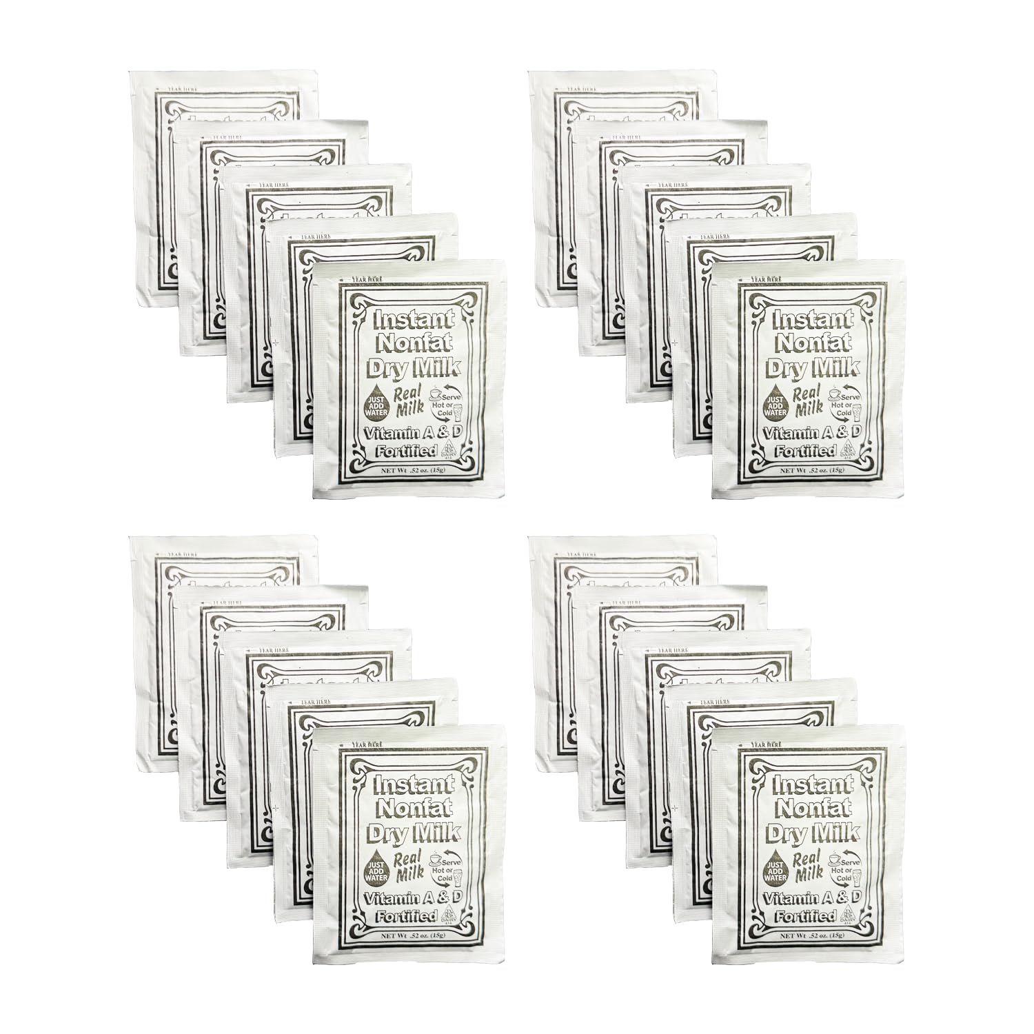 Non-Fat Dry Milk Instant Mix Packets – 15g