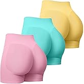 Coume 3 Pack Women Workout Impact Shorts 4.5" Scrunch Butt Lifting High Waisted Seamless Biker Athletic Gym Yoga Shorts