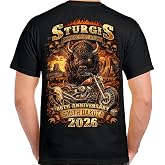 T-Shirt 2026 Sturgis Motorcycle Rally Wild and Free