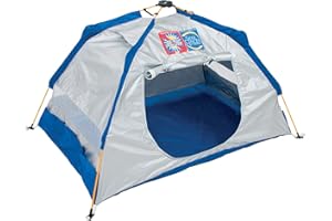 RIO Brands Beach Total Sun Block UPF 50+ Baby Sun Shade Pop-Up Beach Shelter, Silver, 62" x 41" x 36" (ATSBSD103-2019-1)