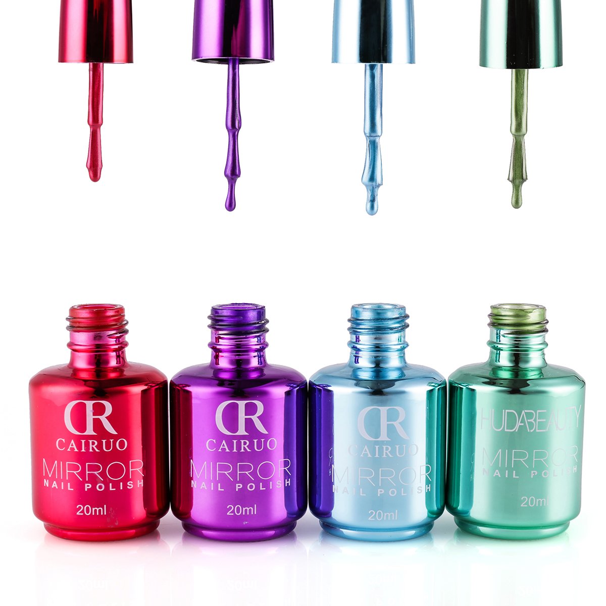 SKYMORE 4pcs Metallic Nail Polish Set Nail Art Kit Beauty