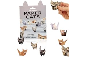 ANYANGJIA DIY Paper Cats Origami Kit，50 Sheets Cute Animals Shaped 3D Origami Kit, Crafts for Adults & Kids Activities Paper Cats for Desk Decoration,Christmas Gift for Cat Lovers Who Love (Cat)