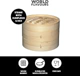 KitchenCraft World of Flavours Bamboo Steamer Basket 2 Tier Beige 2 cm view 3