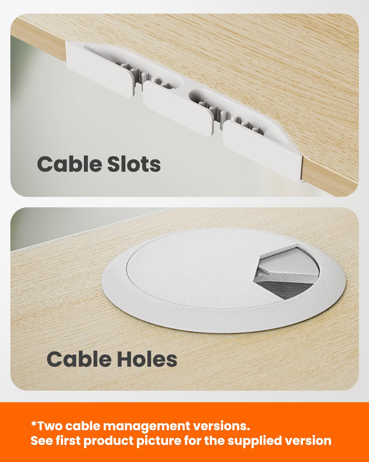 ErGear Height Adjustable Electric Standing Desk, 48 x 24 Inches Sit Stand up Desk, Memory Computer Home Office Desk with Two-Piece Desktop (Natural)
