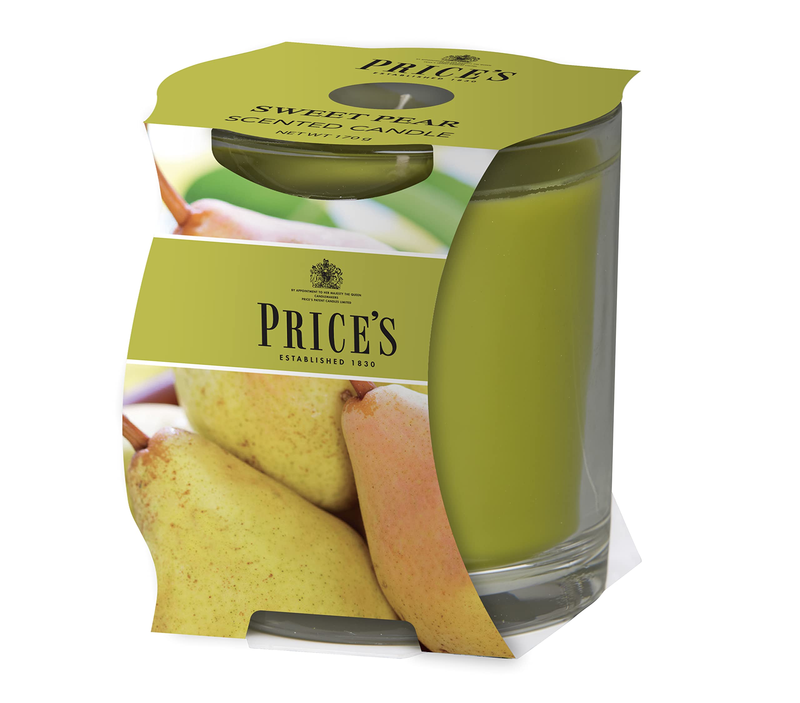 Price's - Sweet Pear Jar Candle - Sweet, Fruity, Quality Fragrance - Long Lasting Scent - Up to 45 Hour Burn Time