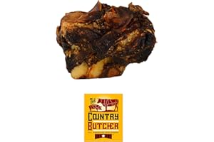 THE COUNTRY BUTCHER Meaty Beef Knuckle Dog Bones, Made in USA, Natural Dog Chews for Aggressive Chewers, Large Dogs, 4 Count