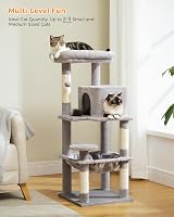 PAWZ Road 116cm Cat Tree Indoor Tower with 4 Sisal Posts Grey M view 3