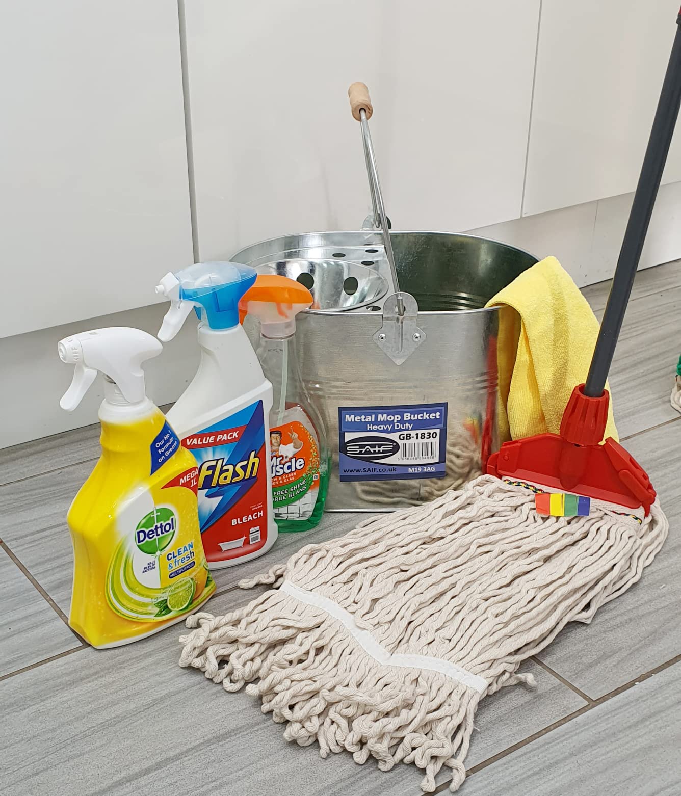 2pcs of Kentucky Mop Head 16oz / 425gm Twine Cotton Jumbo Large Thick Absorbent Yarn For Everyday Commercial Heads for Heavy Duty Industrial Use