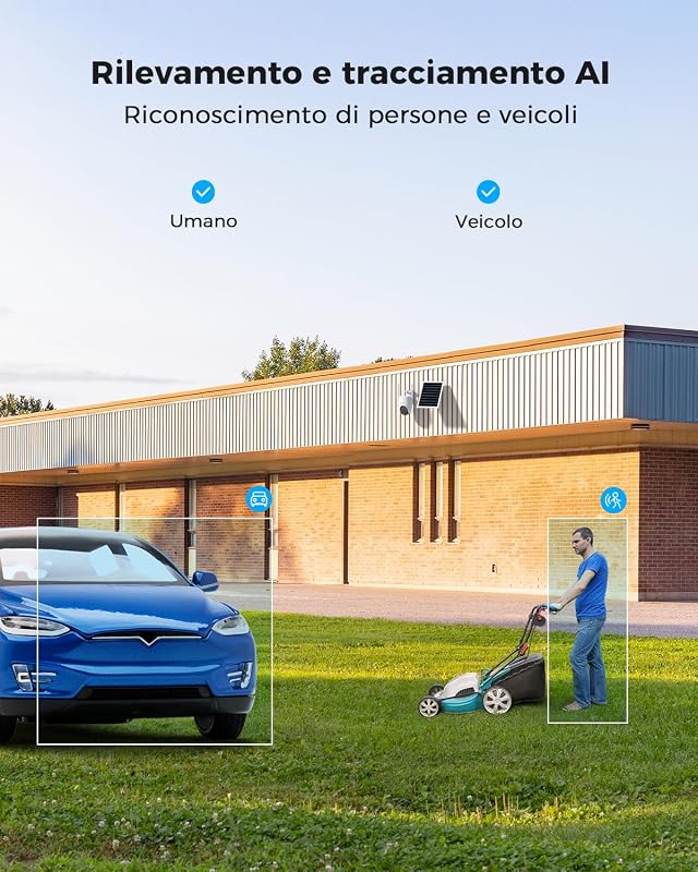24/7 Registrazione AOV 4G Telecamera con SIM da Esterno 2K PTZ