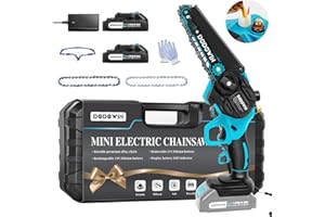 dodowin Mini Chainsaw Cordless 6 inch,Handheld Electric Chainsaw Battery Powered for Wood Cutting, Gifts for Christmas Mens Dad Husband Gifts for Him,Anniversary Birthday Gifts Stocking Stuffers