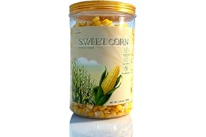 WYHHNDY Freeze-Dried Sweet Corn, 7.76 oz (220 g) - Gluten-free, single-ingredient dehydrated corn perfect for salads, soups, and desserts. Packaged in an airtight jar for long-lasting storage.