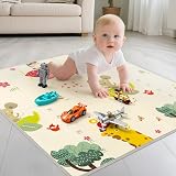Hibtn Baby Play Mat Foldable Reversible 127x127cm Waterproof Foam Non Toxic view 4