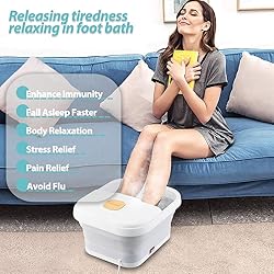 iFedio Collapsible Foot Spa with Heat, Bubble,and