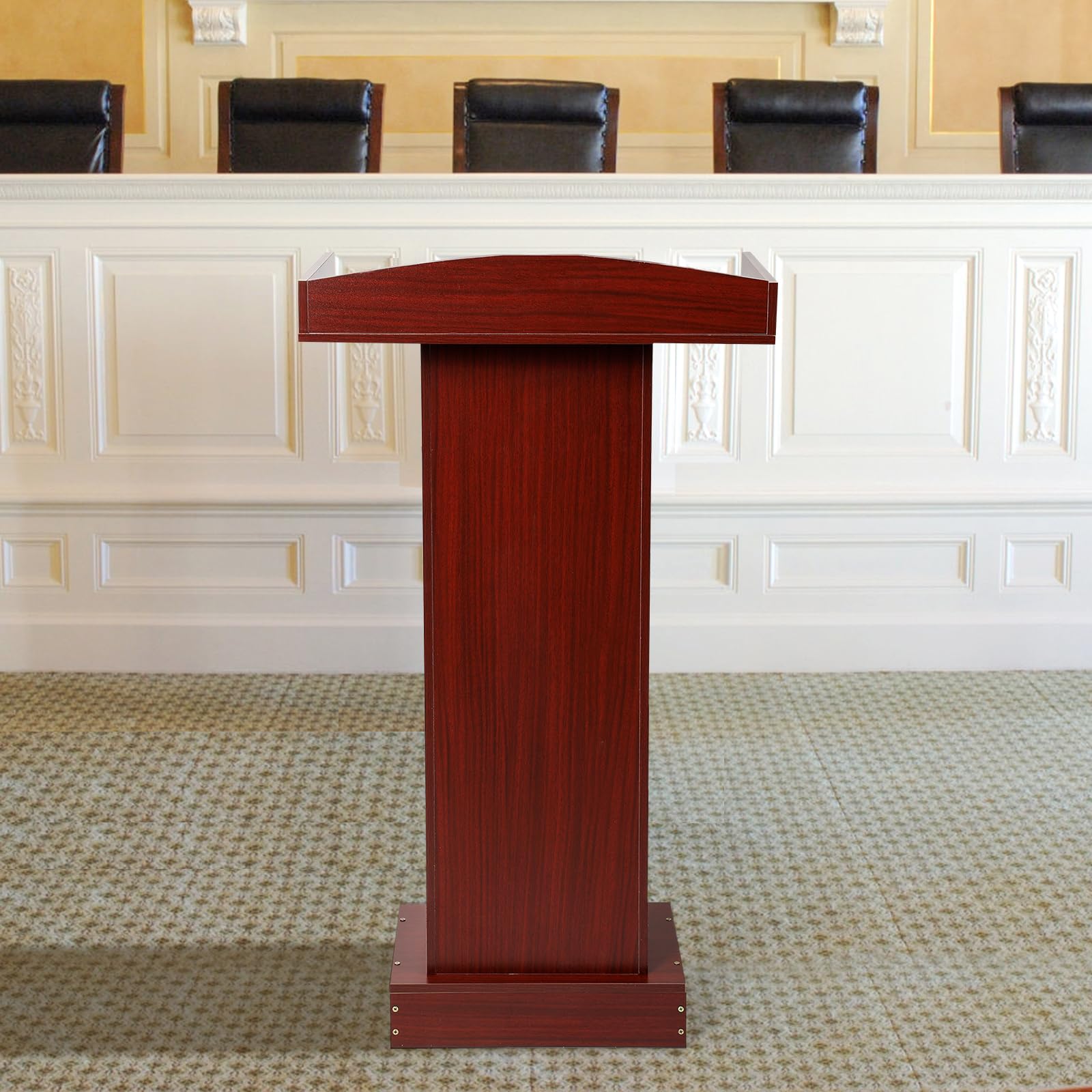 Wooden Base Lectern Podium For Church Classroom Presentation Wooden ...