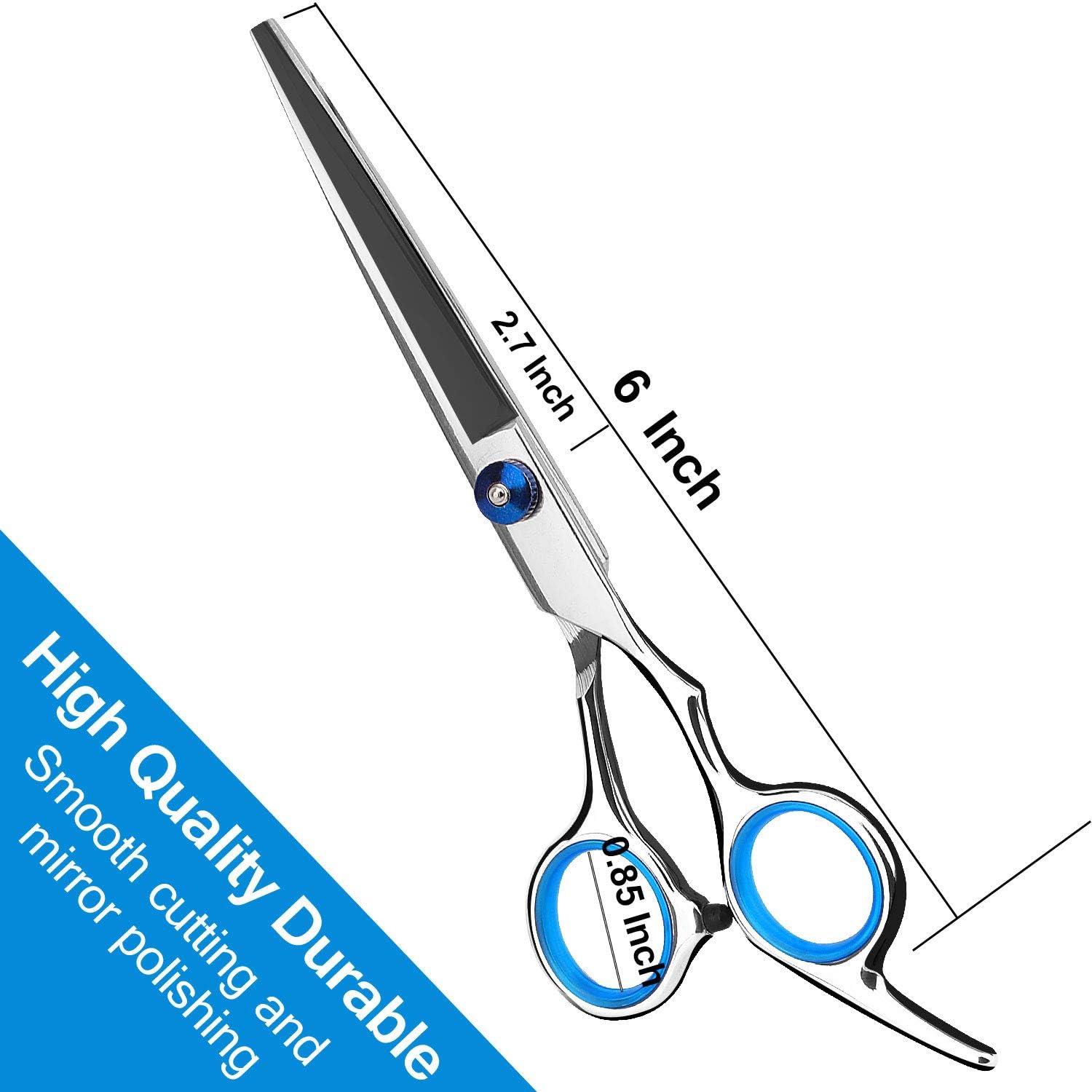 Hair Scissors,Professional Hair Cutting Scissors Barber Shears Tools 6" Length with Fine Adjustment Tension Screw 100% Stainless Steel,Hairdressing Scissors for Men Women Adults Kids Babies: Home Improvement
