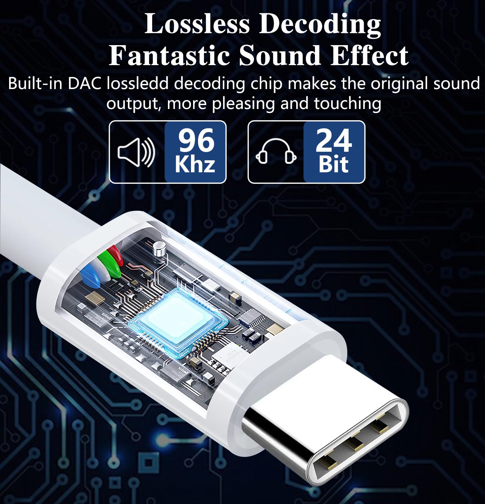 USB C to 3.5mm Audio Adapter - Headphone Jack Adapter for iPhone 16/16 Pro/15/15 Pro/Pro Max/Plus, Type C Aux Dongle Cable Cord Compatible with iPad, MacBook, Samsung Galaxy S24/S23/S22/S21Ultra