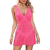 EHSUYAB Women's Sexy Crochet Swimsuit Coverup, Swim Suit Cover Up Dress Beach Vacation, Knit Swimwear Cover Ups Bathing Suit