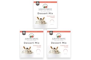 A BLEND ABOVE GOURMET FOOD PRODUCTS A Blend Above Cookies n Cream No-Bake Dessert Mix, 3 Pack, No-Bake Cheesecake, Fruit Dip, Dessert Mix, Bagel Topping, Frosting, Cheesecake Filling, Quick and Easy to Make, Makes 16 Ounces, Cream