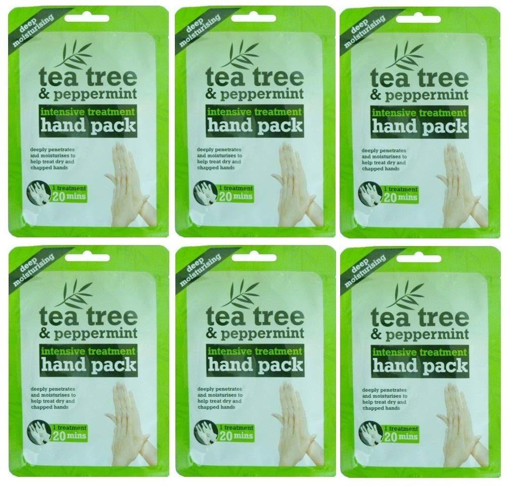 Tea Tree & peppermint deep Moisturising Hand pack To Repair Dry & Chopped Hands X 6