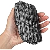 SMOHEAL Large Raw Black Tourmaline Crystal Natural Rough Stone Healing Crystals for Meditation Reiki Energy Decoration 2-3lbs