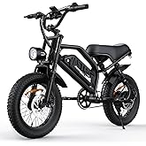 VDL Mountain Electric Bike for Teens/Adults, 16" Fat Tire Ebike, Wider Seat 500W Peak Motor with Removable Battery, 20MPH, UP to 35 Miles Mountain Bike, Teenagers ebike for Leisure Riding&amp;Commuting