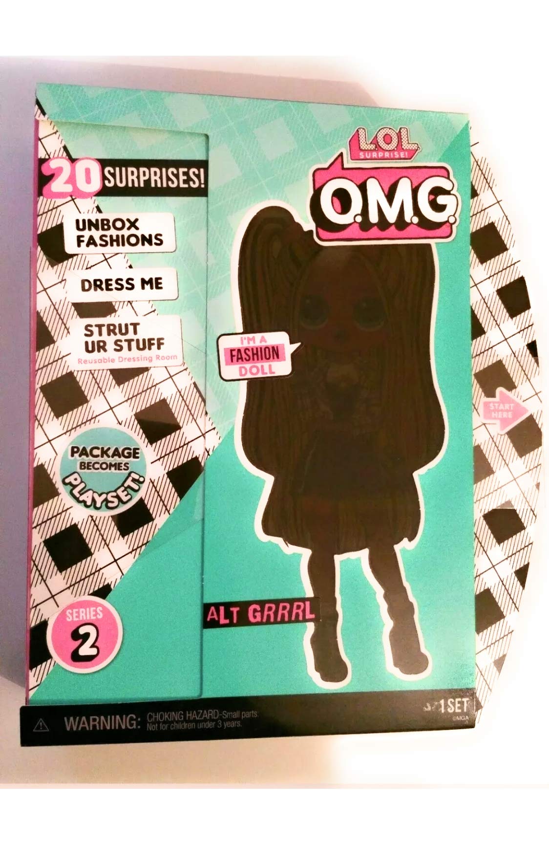 L.O.L. Surprise! O.M.G. Alt Grrrl Fashion Doll with 20 Surprises,Multicolor