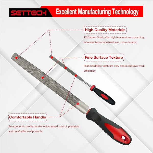 SETTECH 31PCS METAL & WOOD FILE RASP SET, HALF-ROUND/ROUND/TRIANGLE/FLAT 4PCS LARGE TOOLS, 14PCS NEEDLE FILES AND A PAIR OF ELECTRIC FILES, 1PC BRUSH, 1PC WORKING GLOVES AND 10PCS EMERY PAPERS