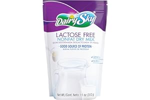 DairySky Lactose Free Milk Powder 11 oz - Skim Milk Powder, Non GMO Fat Free for Baking & Coffee, Kosher with Protein & Calcium | Great Substitute for Liquid Milk | RBST Hormone-Free