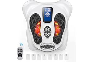CRELIVER Foot Circulation Plus EMS & TENS Foot Nerve Muscle Massager, Electric Foot Stimulator Improves Circulation, Feet Legs Circulation Machine Relieves Body Pains, Neuropathy (FSA or HSA Eligible)