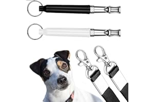 EYBDYB 2 Pack Dog Whistle, Dog Whistle to Stop Barking Neighbors Dog, Adjustable Ultrasonic Silent Dog Whistle, Professional Recall Dog Training Whistles