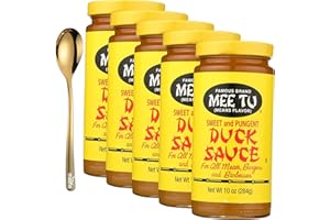 moofin Mee Tu Duck Sauce, 10 Oz, Add Flavor to Your Meals, Duck Sauce Bottle for Asian - Inspired Cuisine, with Moofin Golden SS Spoon, Sauce Bottle, Ideal for Quick and Delicious Meals (Pack of 5)