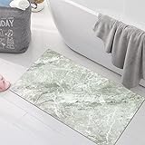 Griclner Non-Slip Bathroom Mat Rugs, Marble Bath