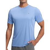 BALEAF Men's Sun Protection Shirts UPF 50+ Short Sleeve T-Shirts Swim Rash Guard Quick Dry Lightweight Hiking Fishing