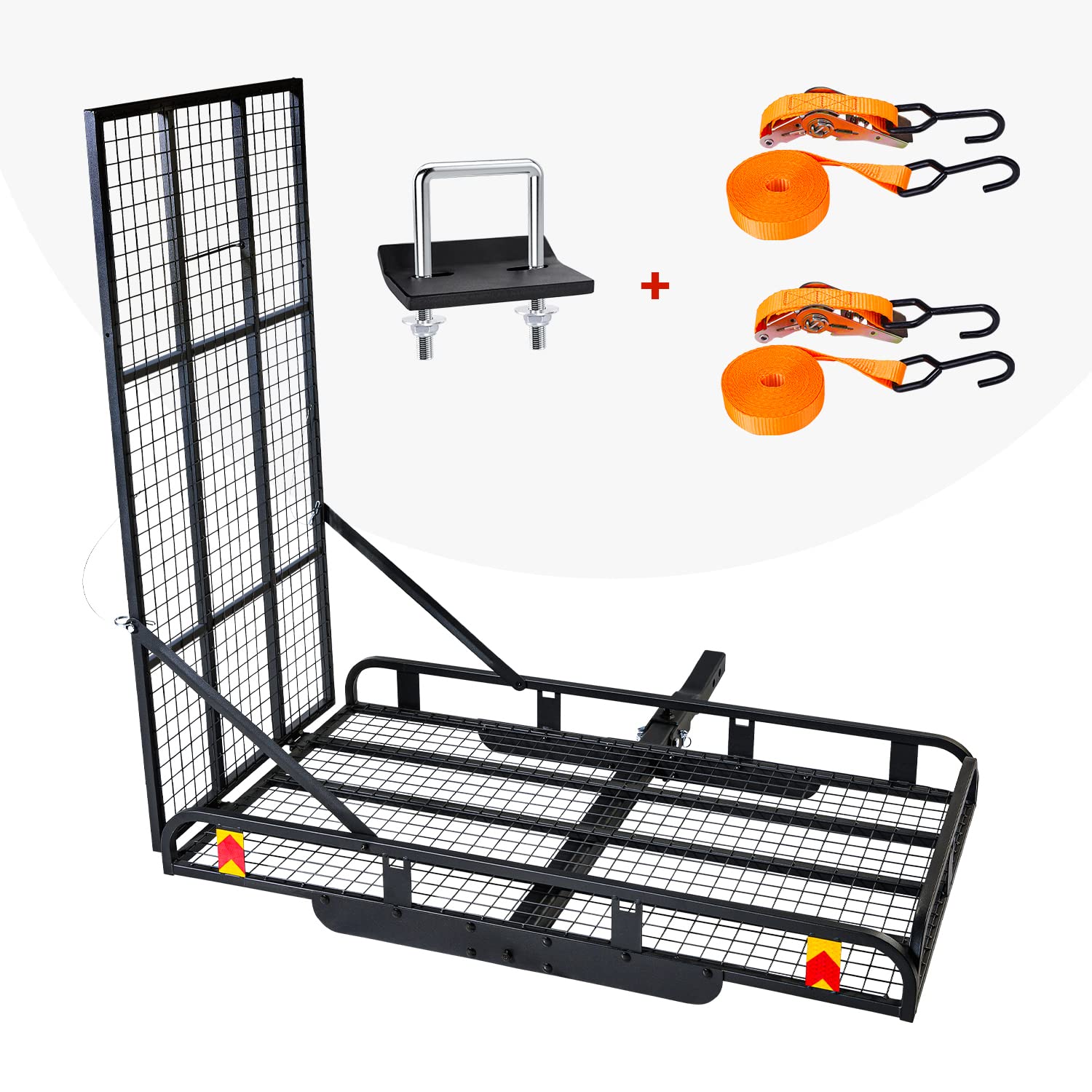 Photo 1 of ****THIS IS JUST THE RECEIVER ****Hitch Mount Steel Cargo Carrier Basket with 49'' Folding Wheelchair Ramp, Fits 2'' Trailer Mounted Hitches
